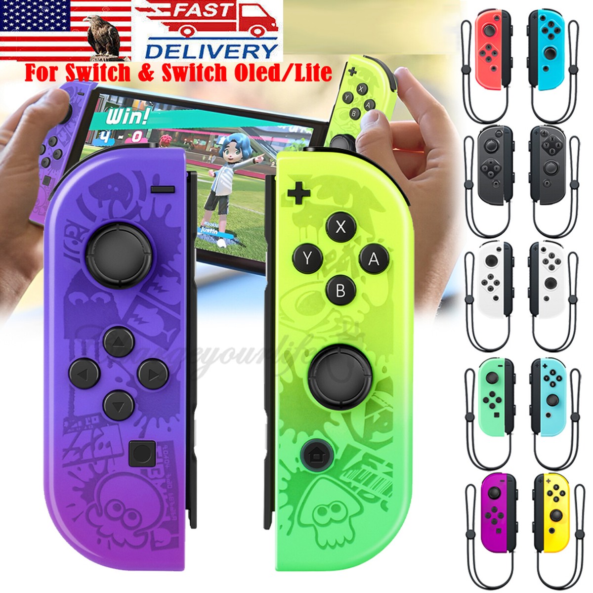 Wireless Bluetooth Left & Right Controller For Nintendo Switch Joy