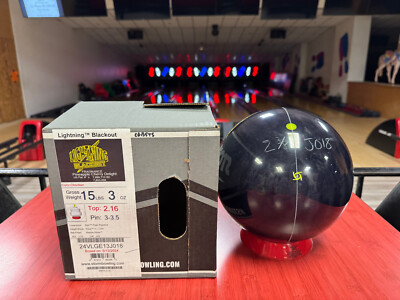15 lb STORM LIGHTNING BLACKOUT BOWLING BALL UNDRILLED NEW IN BOX 2
