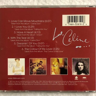 Celine Dion CD Pop Vocals Love Celine 90s 6 Song Limited Edition