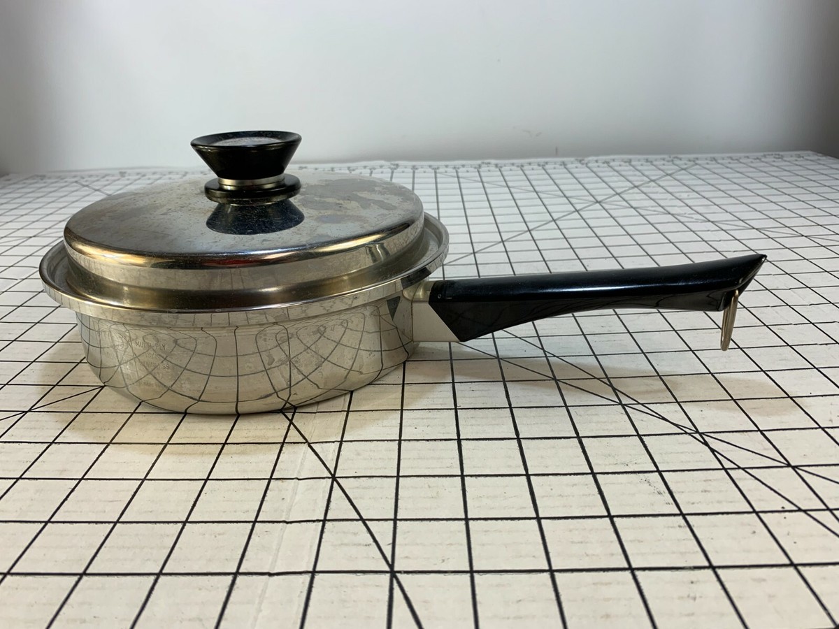 Vintage Mid Century Amway Queen Cooking Stove Top Pot Pan