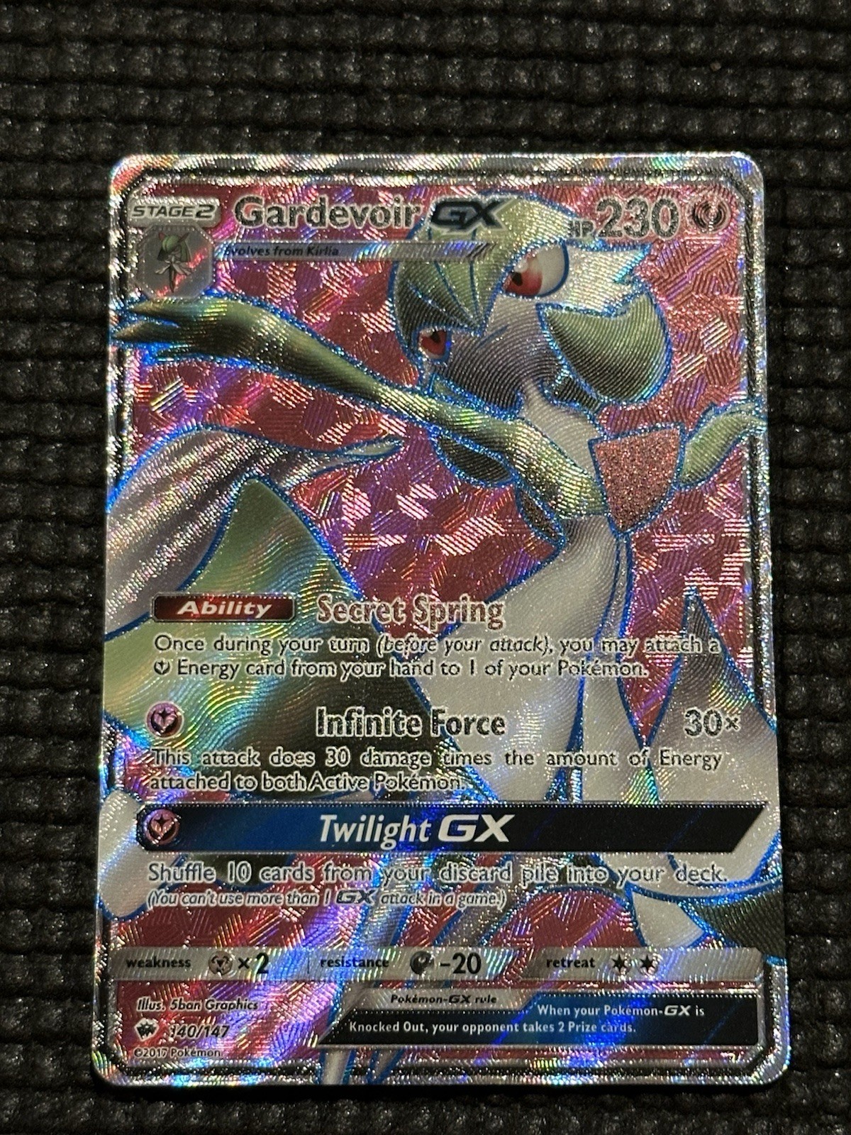 Gardevoir GX 2017 Sun & Moon: Burning Shadows #140/147 Holo (Full