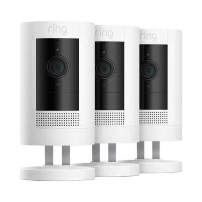 3 Pack Ring Stick Up Cam 3rd Gen Home Security Camera with Battery
