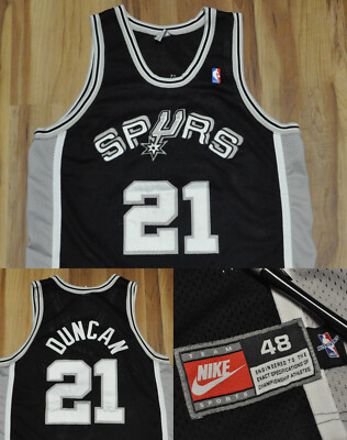 Tim Duncan San Antonio Spurs Nike Jersey Authentic Rookie NBA Sewn