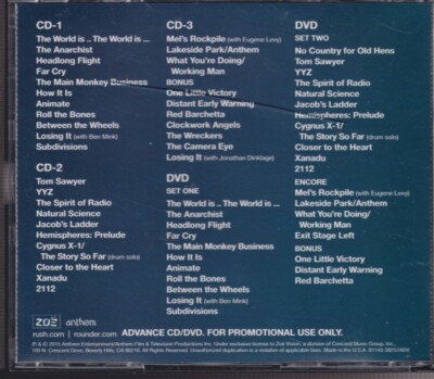 rush r40 live 3x cd & dvd promo | eBay