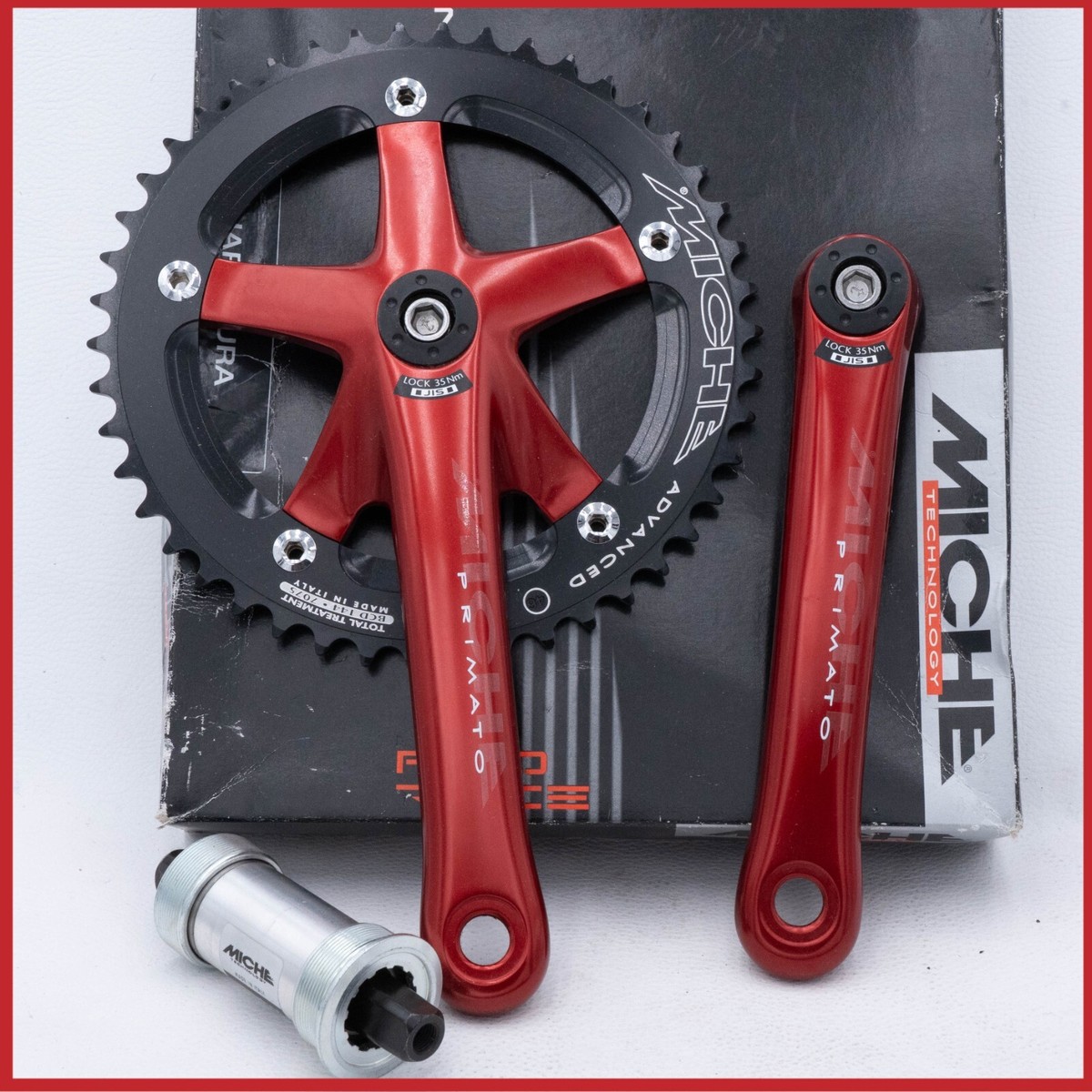 NOS MICHE PRIMATO ADVANCED PISTA TRACK CRANKSET VINTAGE SQUARE