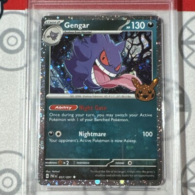 Graded 10 Gengar 2024 Trick Or Trade Reverse Holo Promo Pokemon