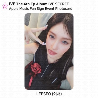 IVE 4th EP Album IVE SECRET Applemusic Fan Sign Photocard WONYOUNG