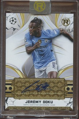 Jeremy Doku 2025 Topps Reverence Auto Autograph GOLD Manchester