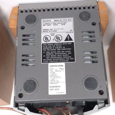 Sony CMT-EX1 Compact Component System HCD-EX1 Receiver & SS-CEX1