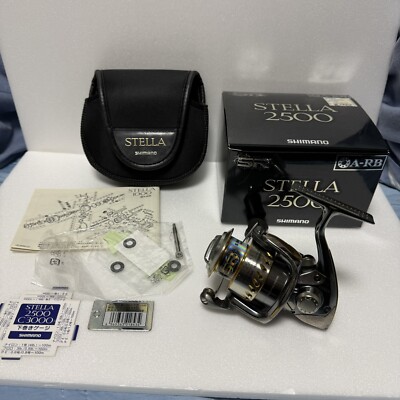Shimano 04 Stella 2500 Spinning Reel with Box Handle Shaft left