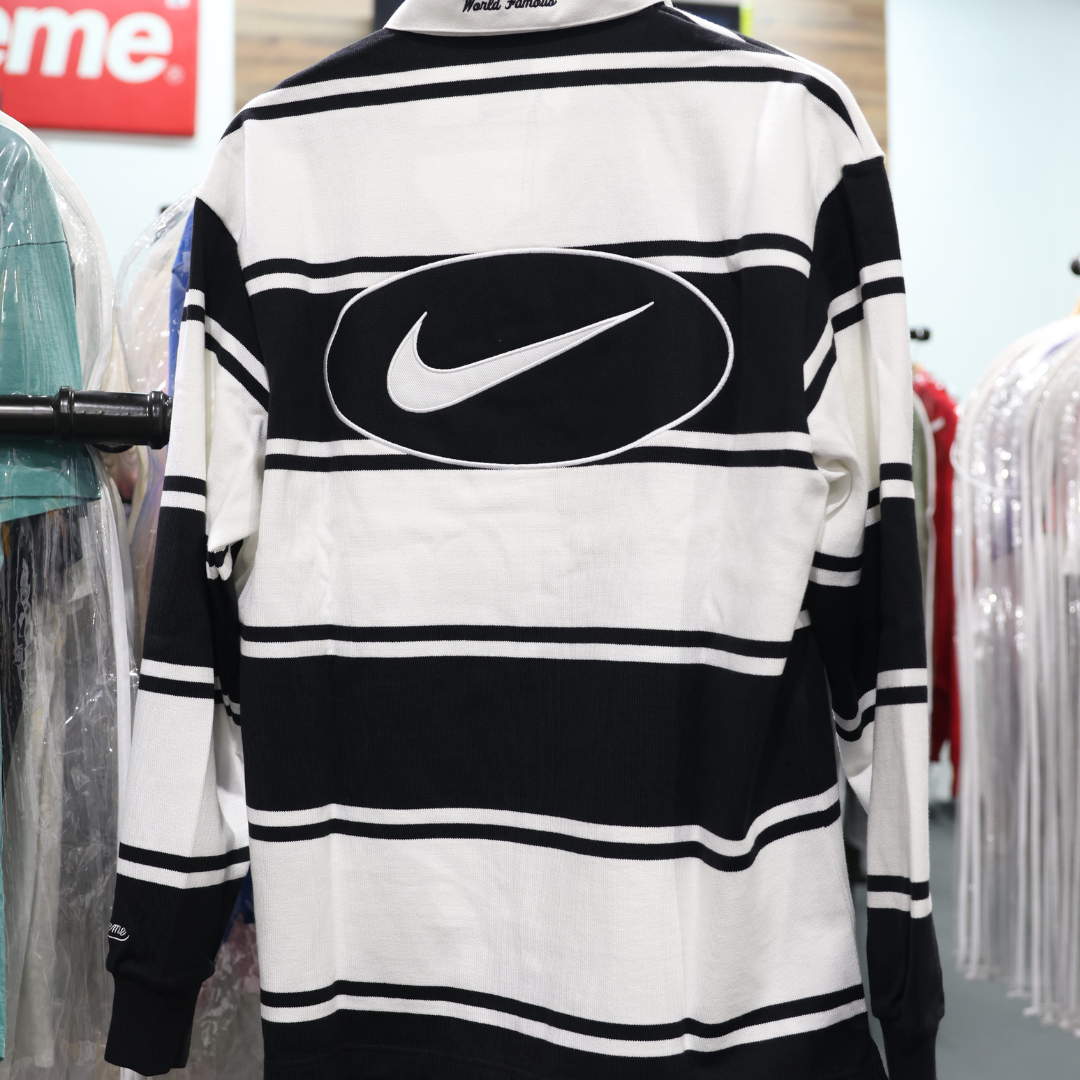 Supreme Nike Stripe Rugby (Black) | eBay