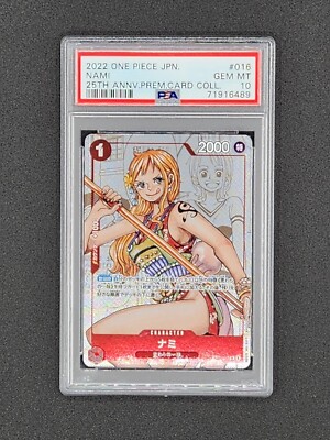 PSA10 Nami One Piece Card 25th Anniversary Premium Collection OP01