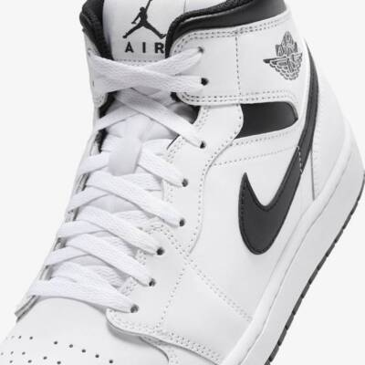 DQ8426-132 Nike Air Jordan 1 Mid White Black (Men's) | eBay