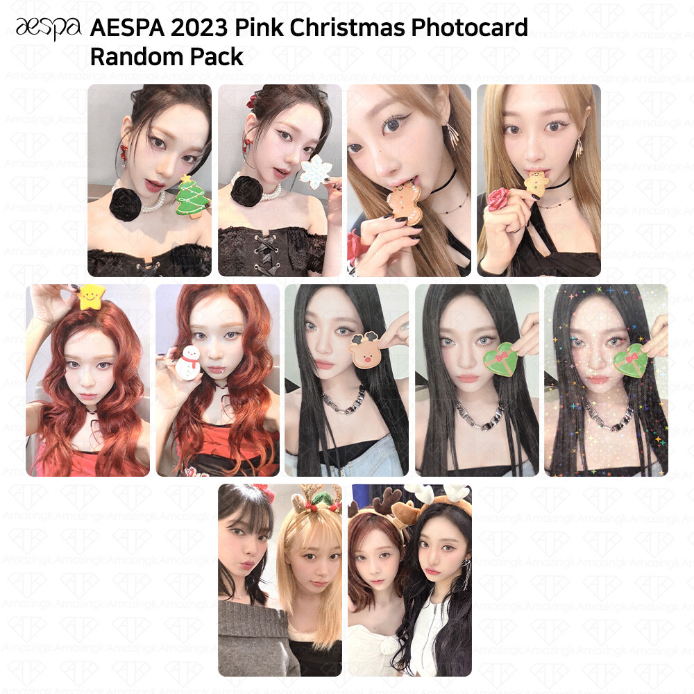 Aespa 2023 Pink Christmas Photocard Random Pack Karina Winter