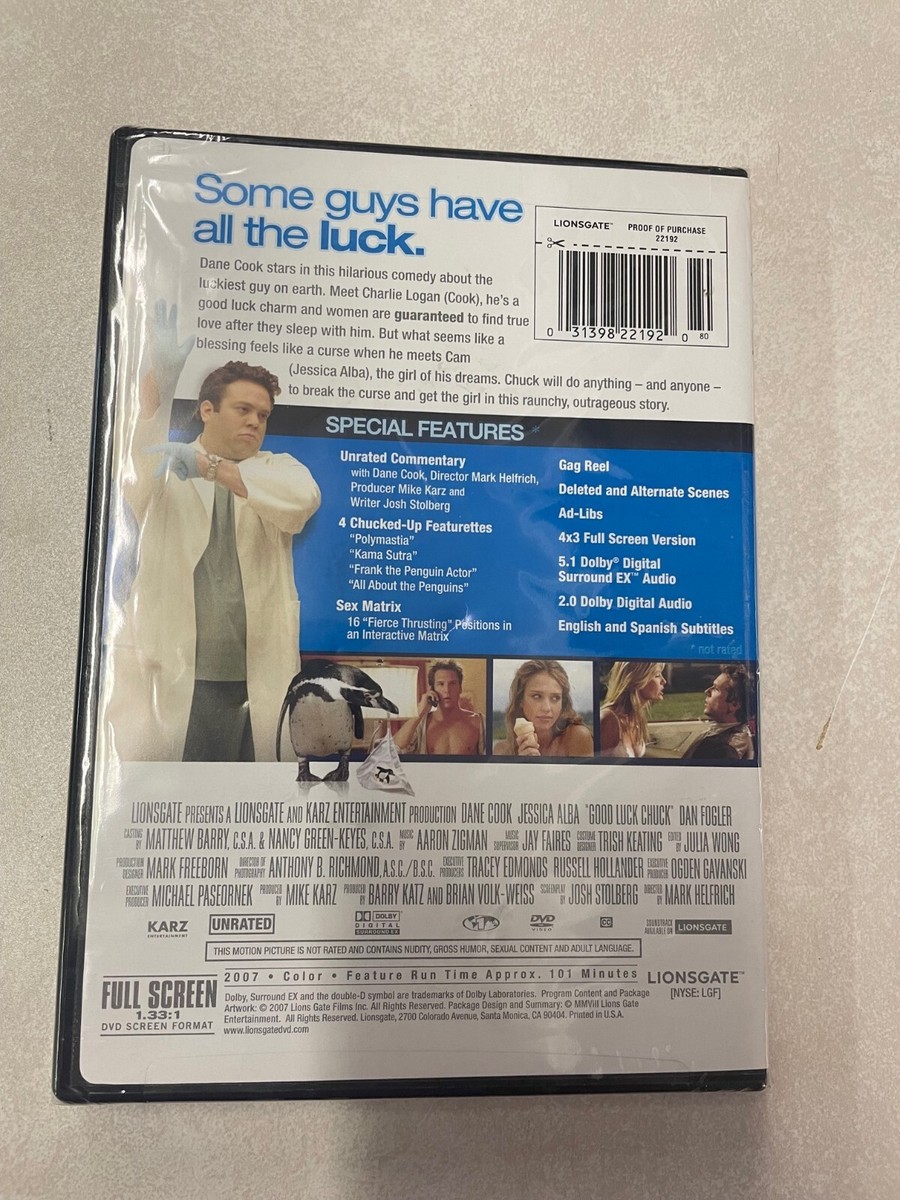 Brand New Sealed DVD-Good Luck Chuck-Dane Cook-Jessica Alba | eBay