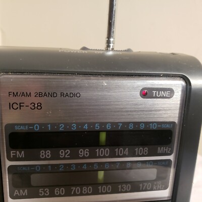 Sony ICF38 Portable AM/FM Radio (Black) | eBay
