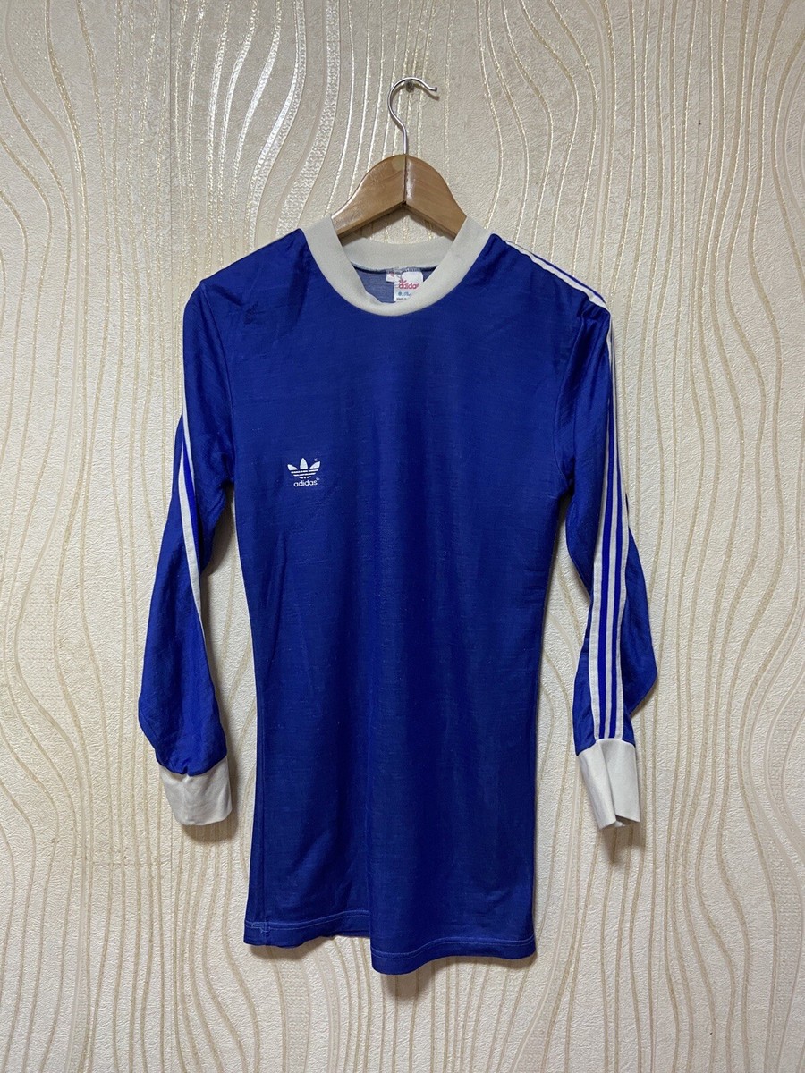 1980s ADIDAS TEMPLATE FOOTBAL SHIRT SOCCER JERSEY LONG SLEEVE sz