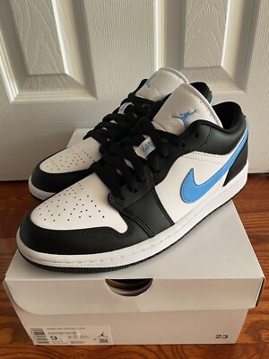 Nike Jordan 1 Low Black UNC 9 Women / Men 7.5 DC0774-041