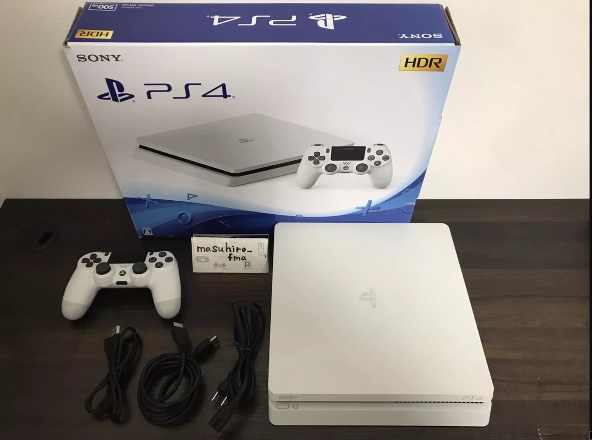 SONY Playstation 4 PS4 Glacier White Console 500GB CUH-2200 w/box