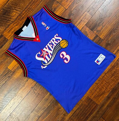 PHILADELPHIA SIXERS 76ERS #3 ALLEN IVERSON SHIRT JERSEY CHAMPION