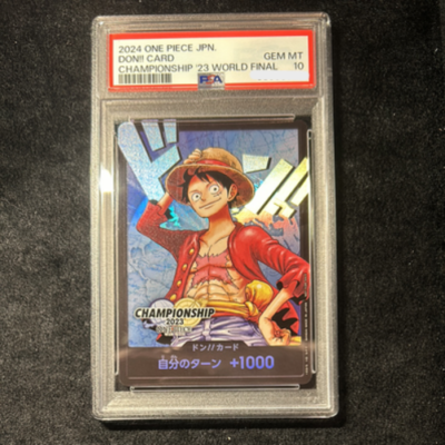PSA10 ONE PIECE DON Card Luffy promos championship 2023 world