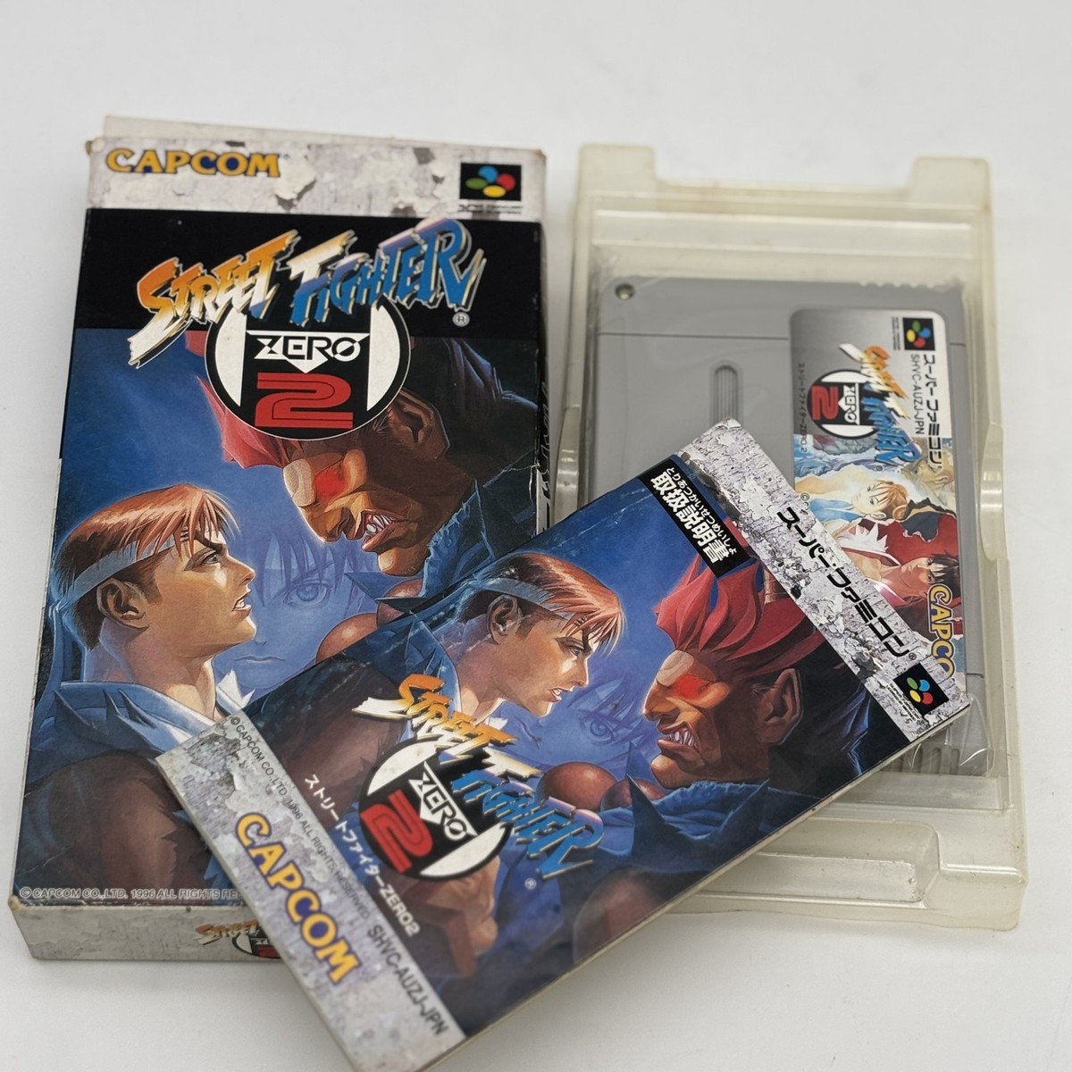 Nintendo Super Famicom SNES Street Fighter Zero 2 CAPCOM w/ BOX