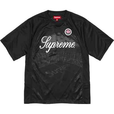Supreme Jacquard Soccer Jersey Black Orange Blue 3colors | eBay