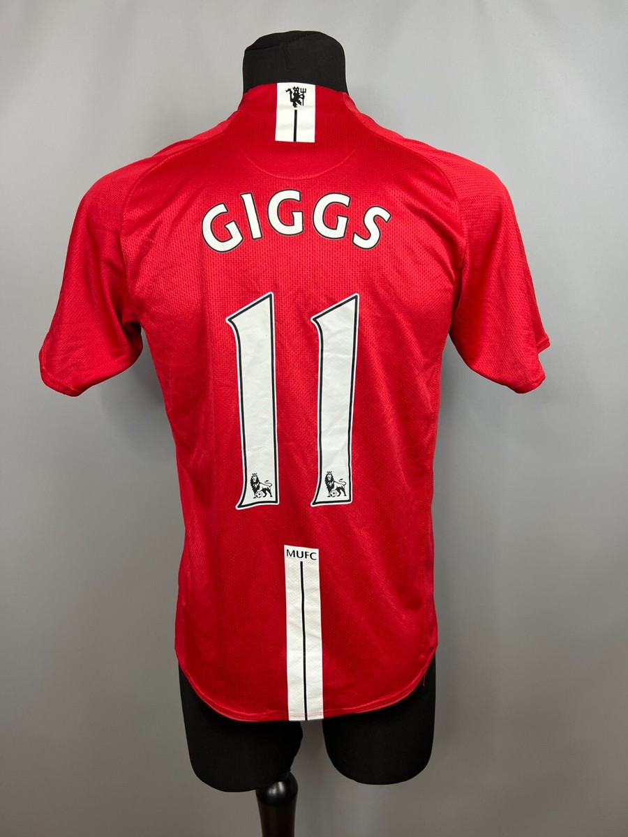 MANCHESTER UNITED 2007 2008 GIGGS HOME SHIRT FOOTBALL SOCCER