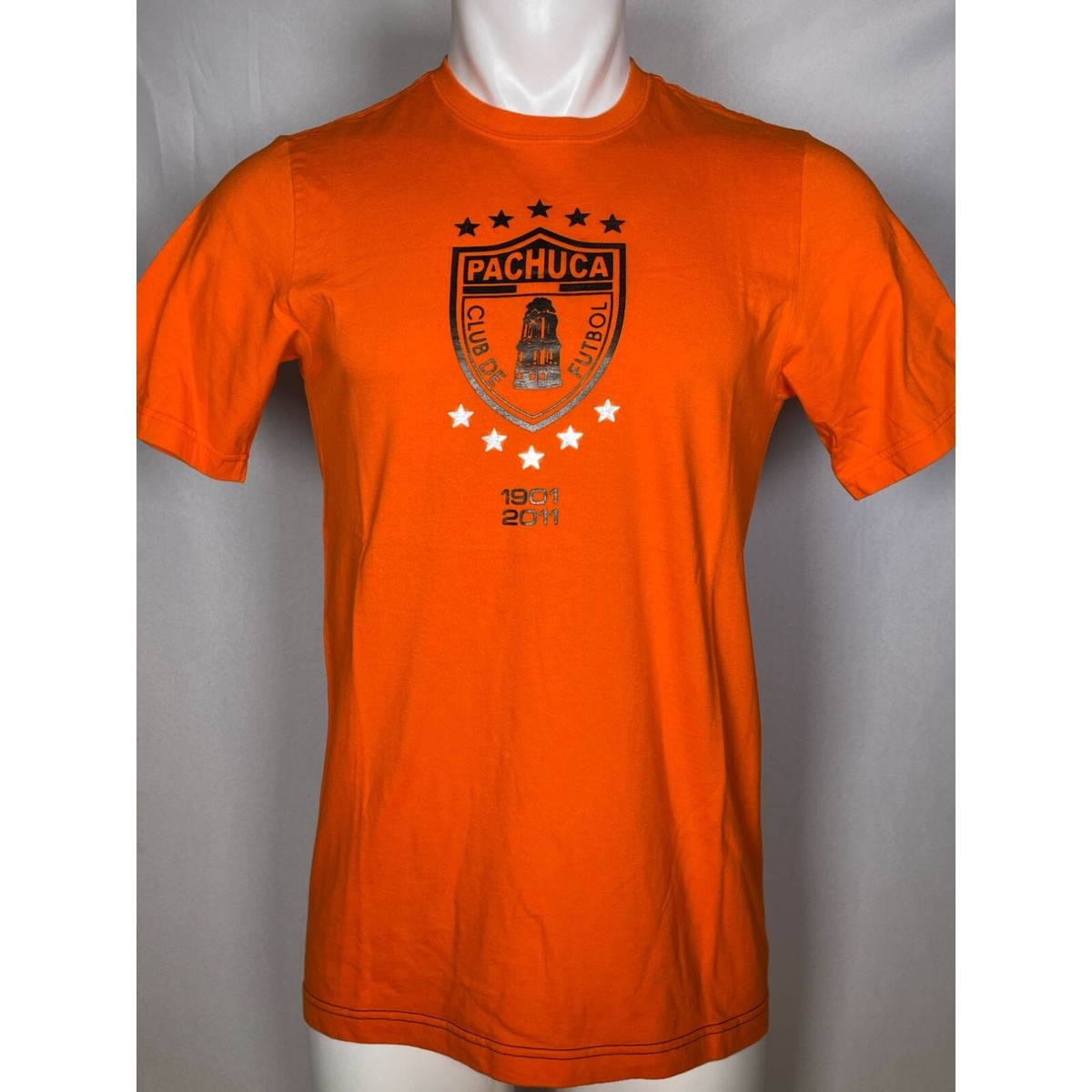 Pachuca CF Nike 1901-2011 Orange 110th Anniversary T-Shirt Men's