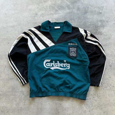 LIVERPOOL 1995 1996 TRAINING FOOTBALL JACKET ADIDAS TRACK DRILL