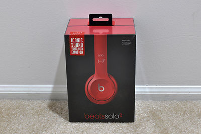 New in Box Beats by Dr. Dre Solo2 Headband Headphones - Gloss Red
