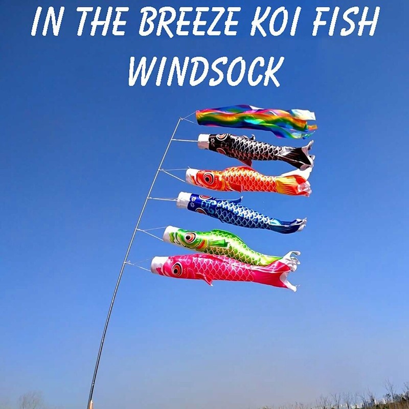 40/70/100CM Japan Style Koinobori Carp Wind Sock Flag Wind Chimes