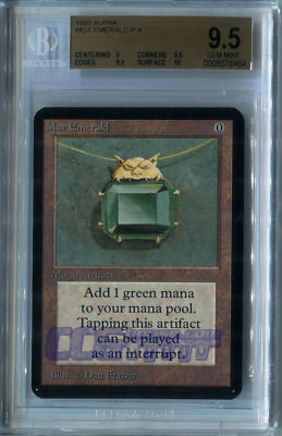 Mox Emerald (Alpha) - BGS GEM MINT 9.5 (w/10 sub) MTG *CCGHouse