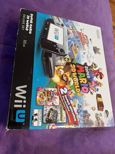 Nintendo Wii U Super Mario 3D World Deluxe Set 32GB Black Console