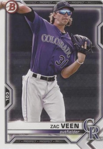 Zac Veen Rockies 2021 Bowman Chrome #BCP-183 MOJO REFRACTOR | eBay