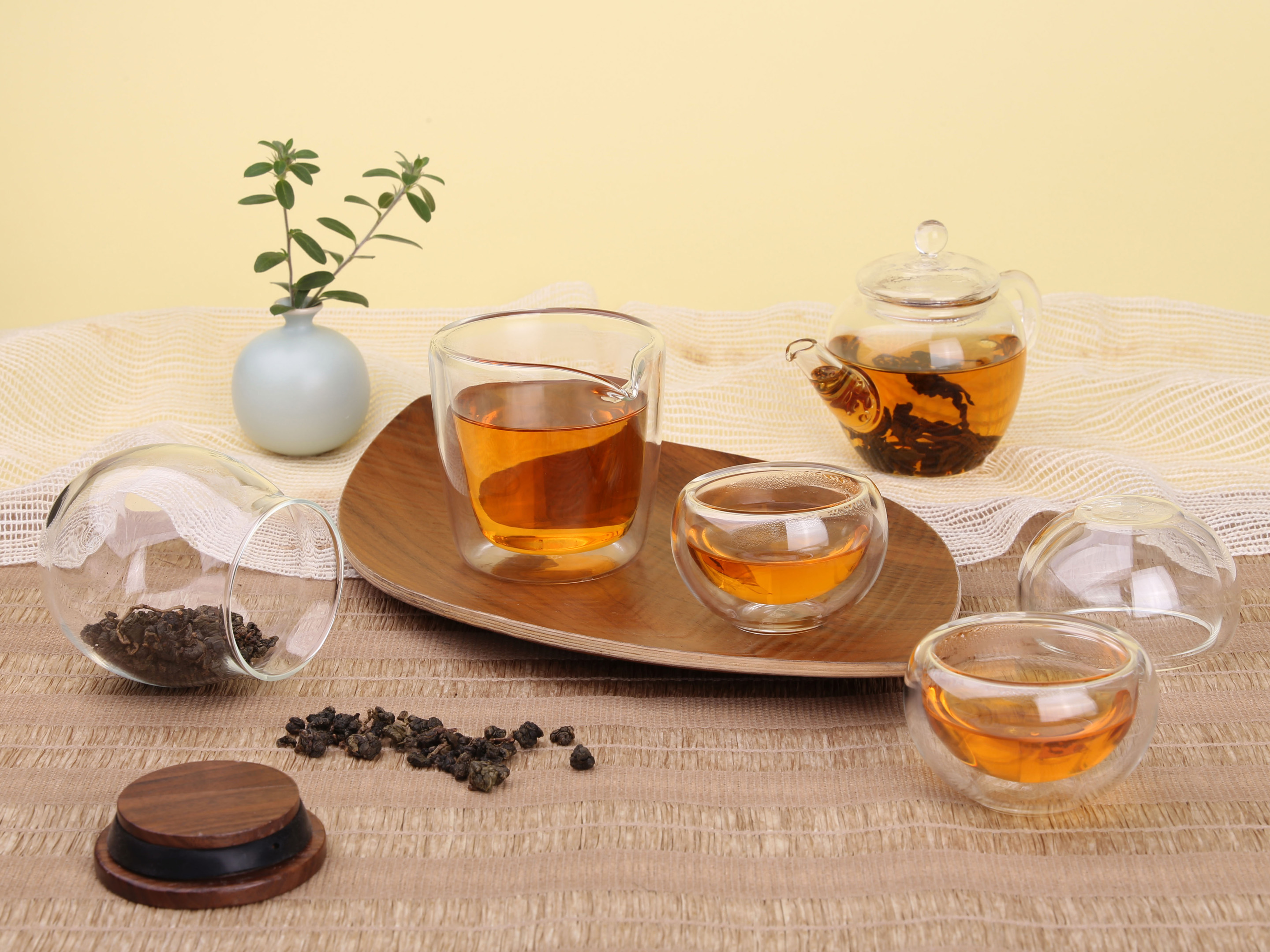 カンフーティー茶ポット - 二重壁ガラス茶海 (ユンハイ) – EILONG®