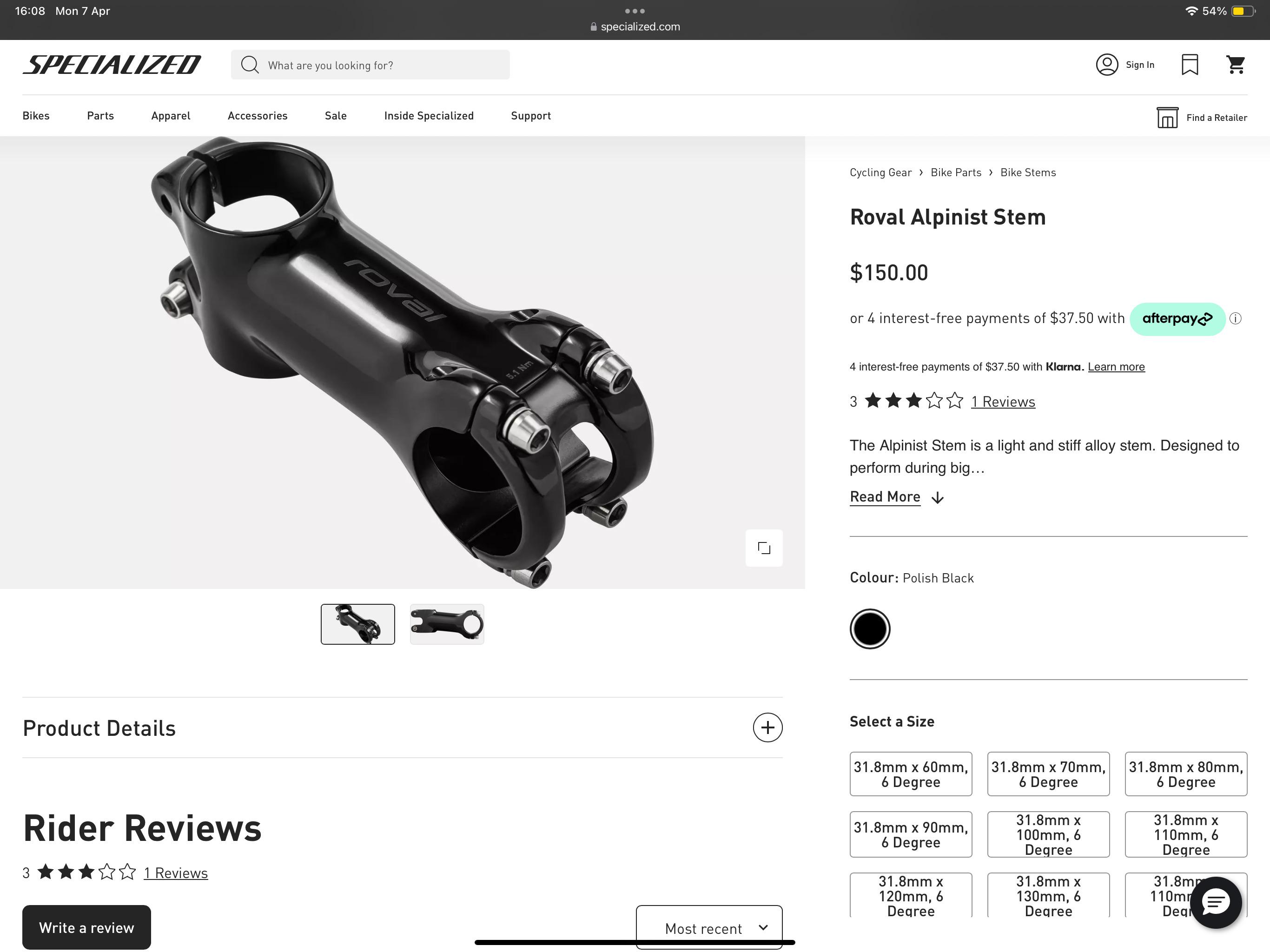 Roval Alpinist ステム : r/gravelcycling