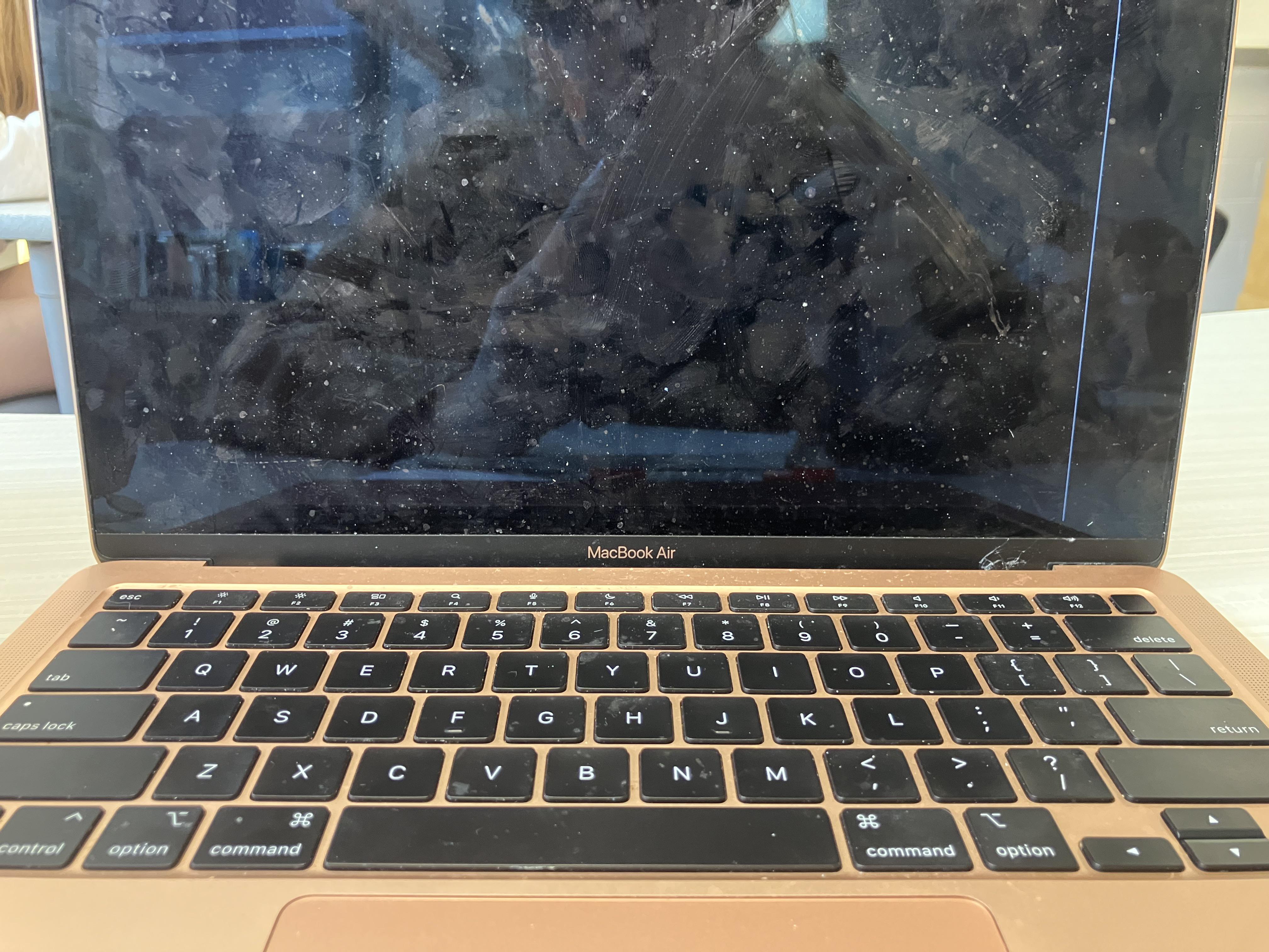 What is wrong with my MacBook Air? The screen is all black with a