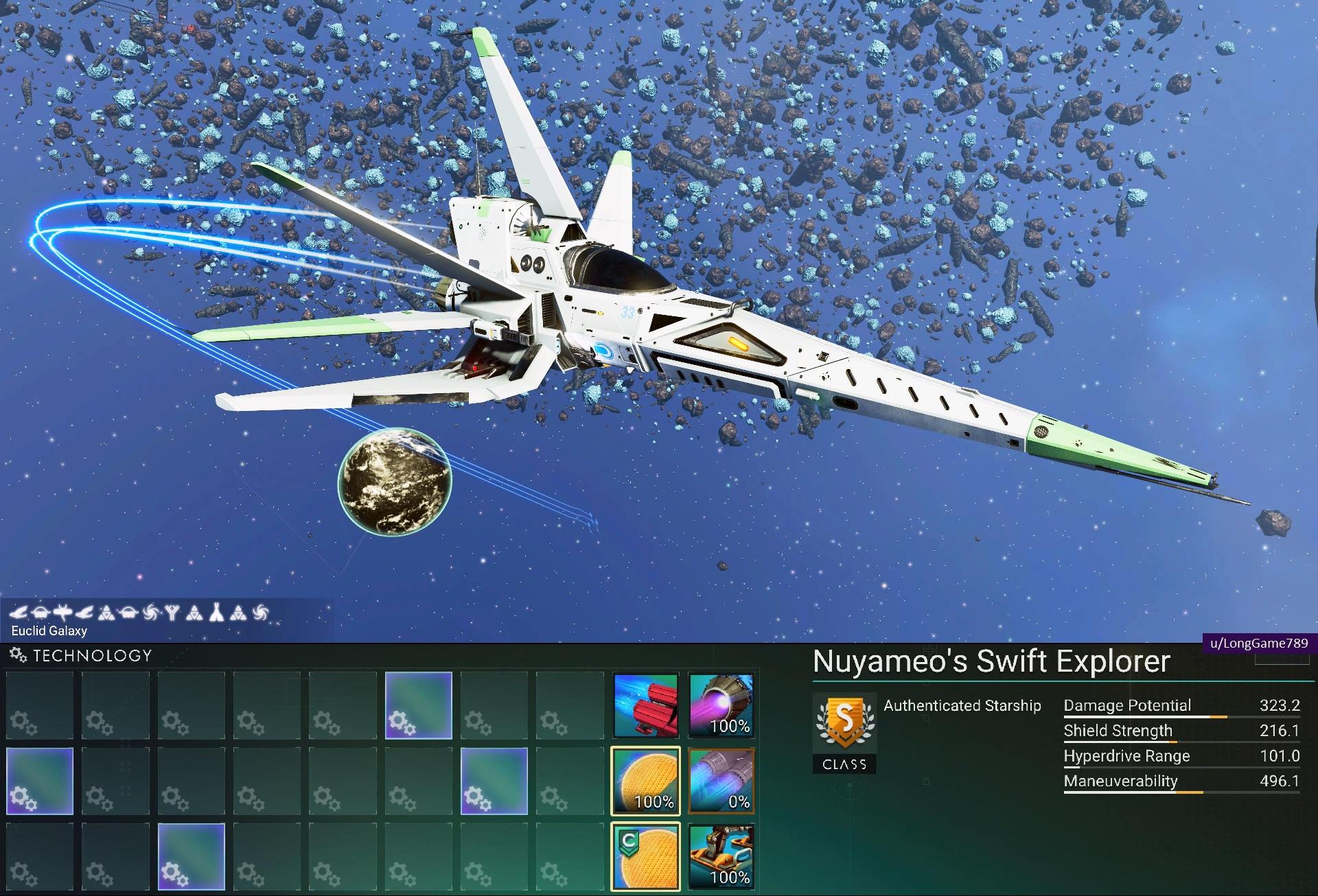 Needle nose fighter, natural find, in white with light green