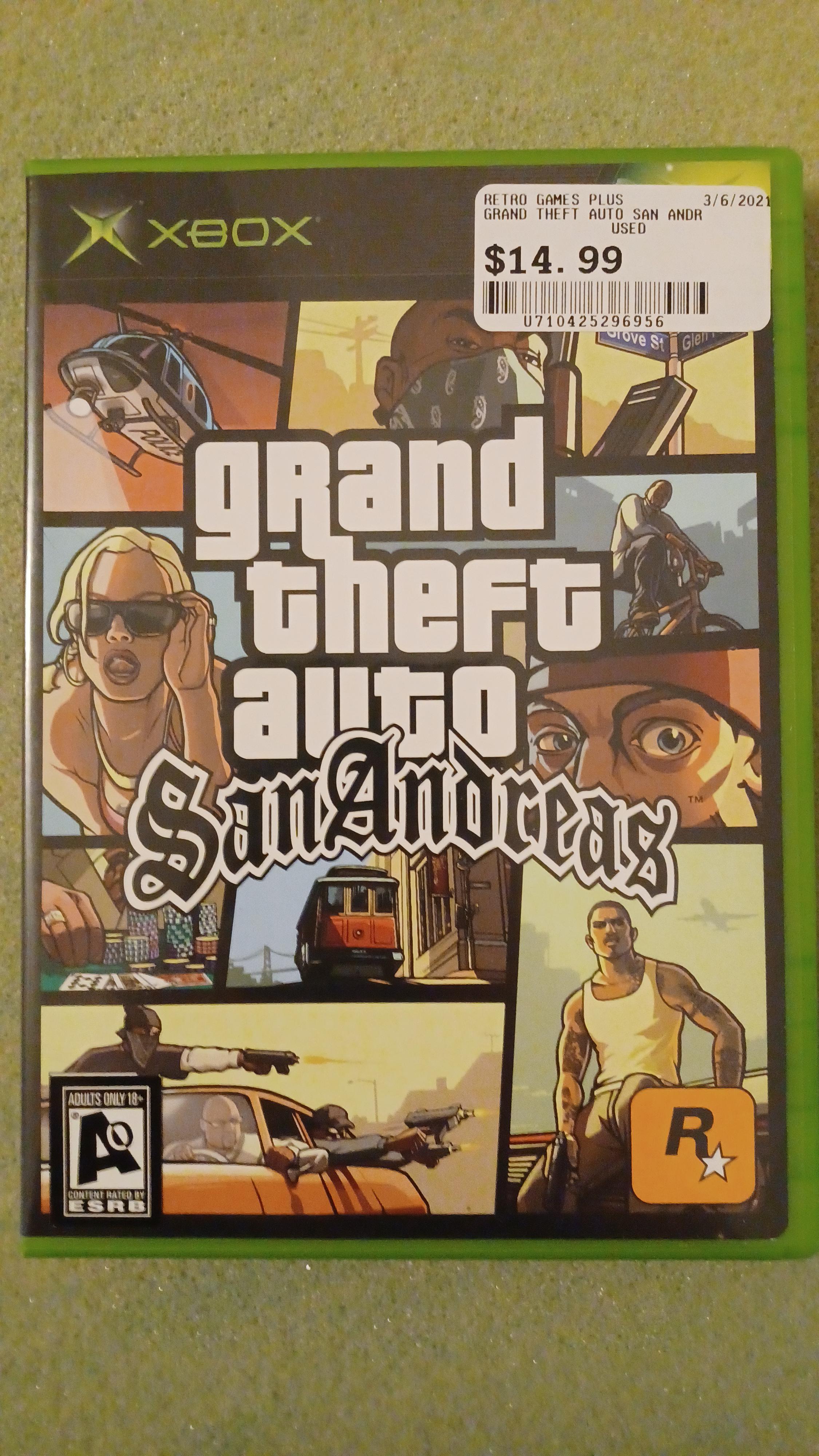 GTAサンアンドレアス、AOステッカー付き見つけた！ : r/gamecollecting