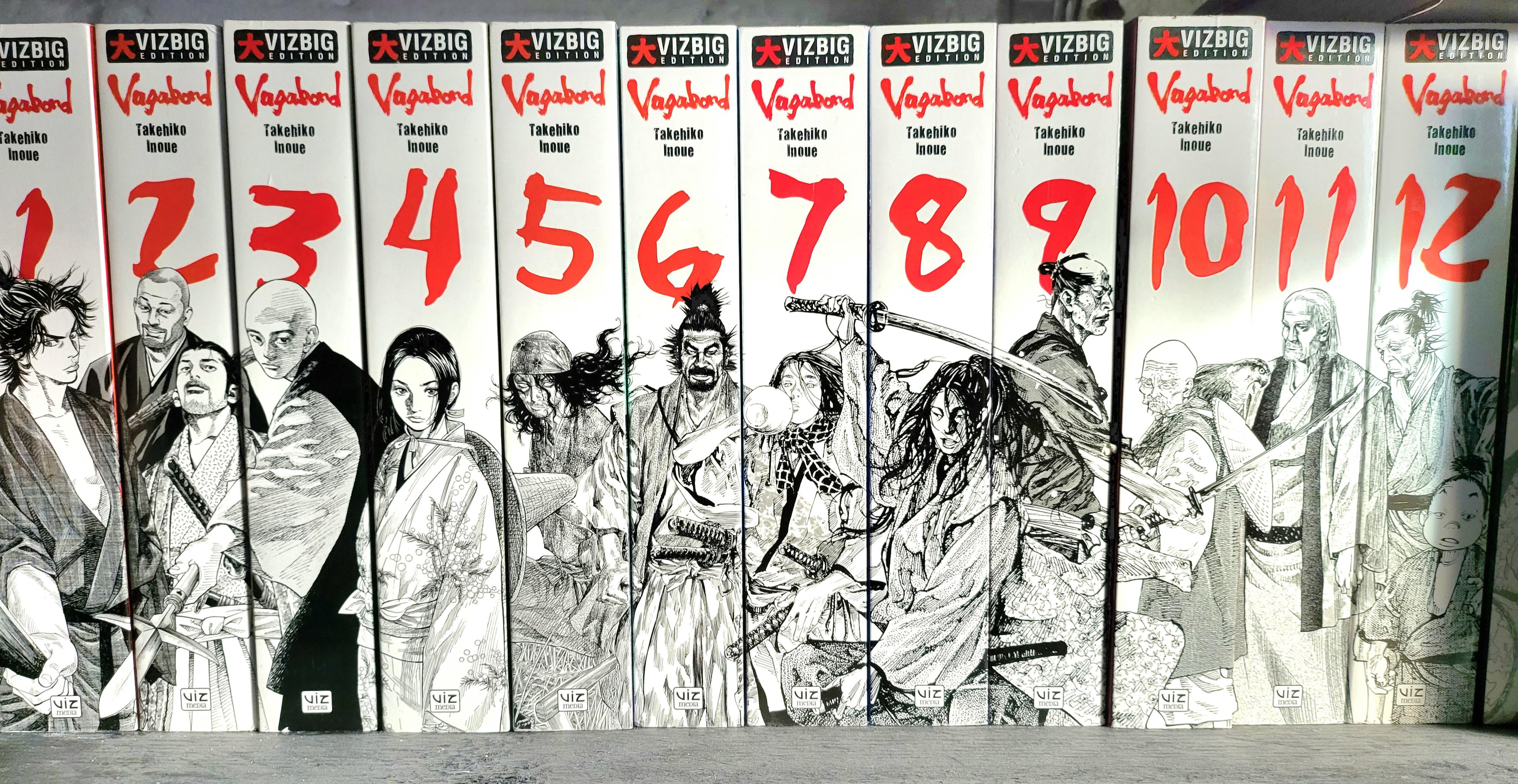 バガボンド 1-12 VizBig Edition、こういう背表紙もっと欲しい！ : r