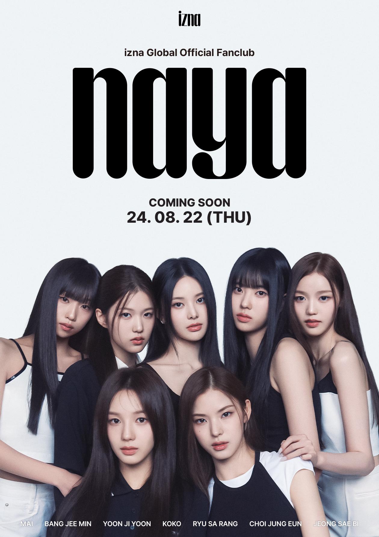 240819 izna - Global Official Fanclub: naya (募集のお知らせ) : r/izna