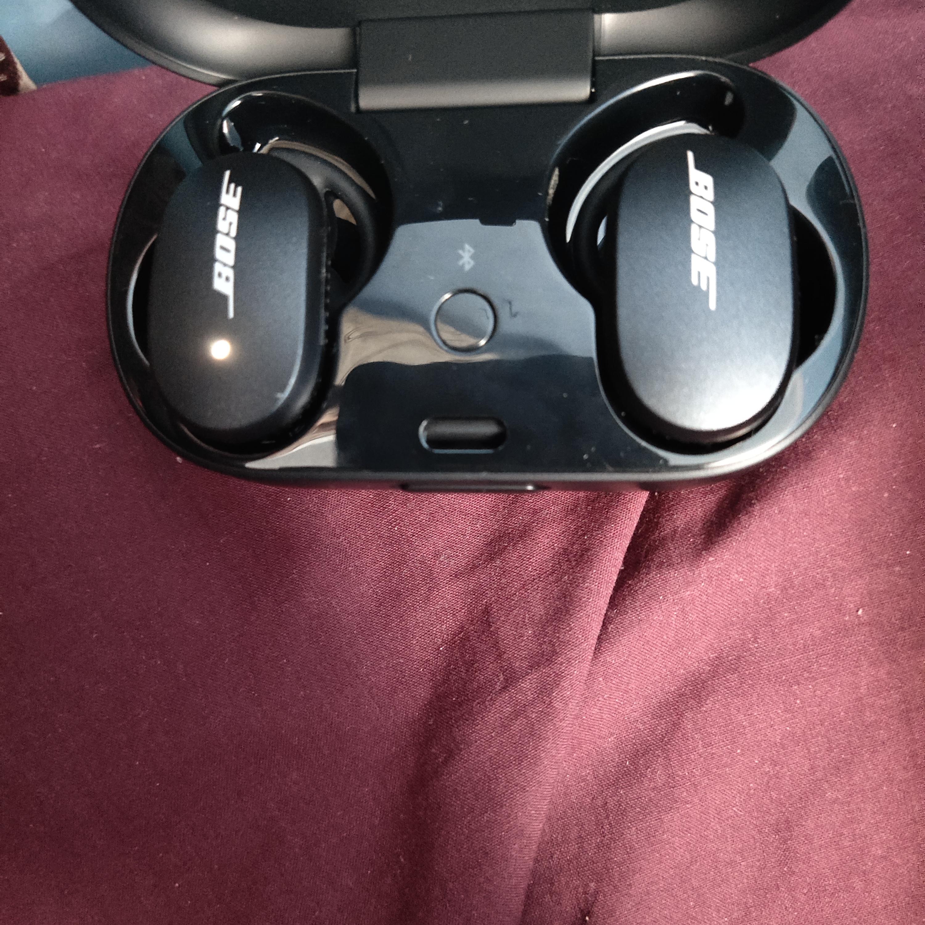 BoseのQuietComfortイヤホン片方、動かない/充電できない。ワーク