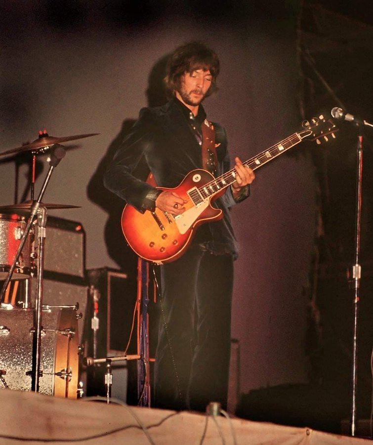 Eric Clapton performing with Blind Faith at the Midwest Rock