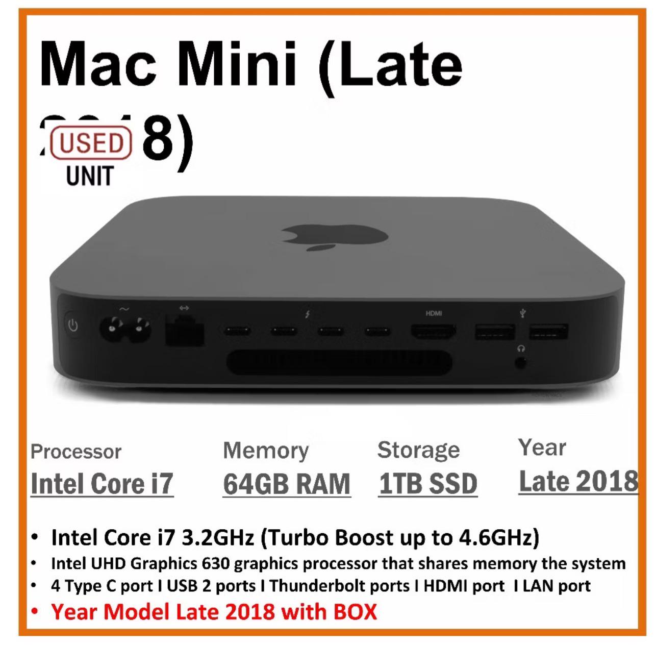 箱なし】Mac mini 2018 i7 64GB 1TB 10Gbps 【公式通販】