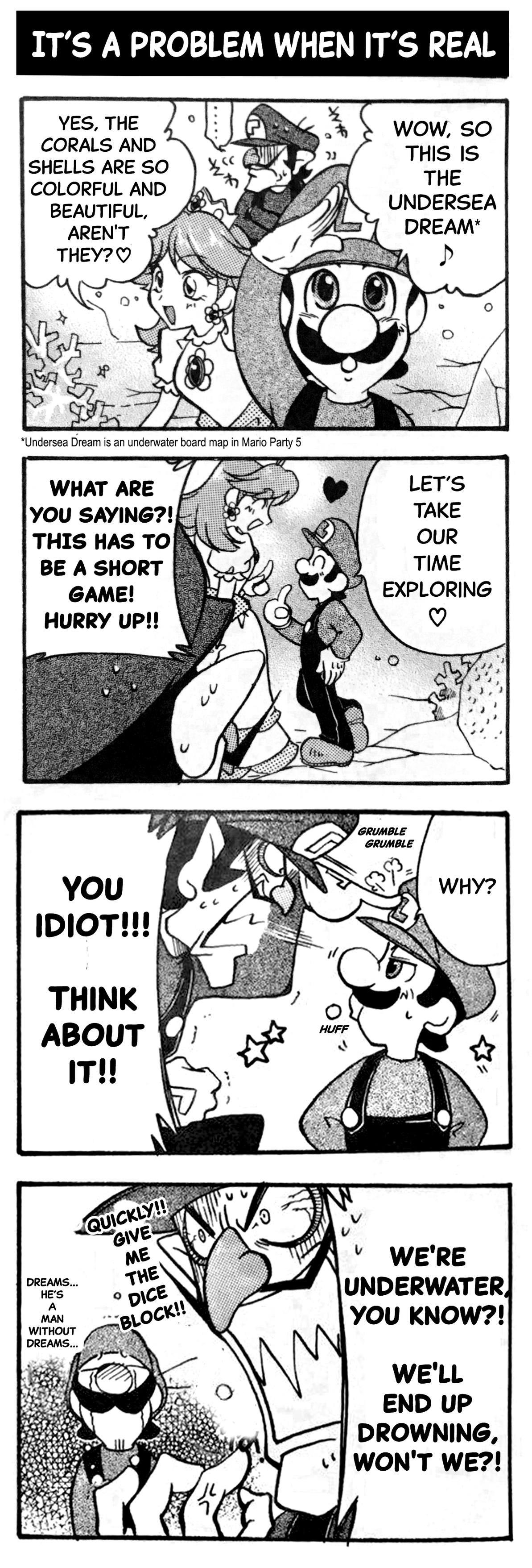 マリオパーティ5の4コマギャグバトル漫画から、この漫画の翻訳に挑戦し