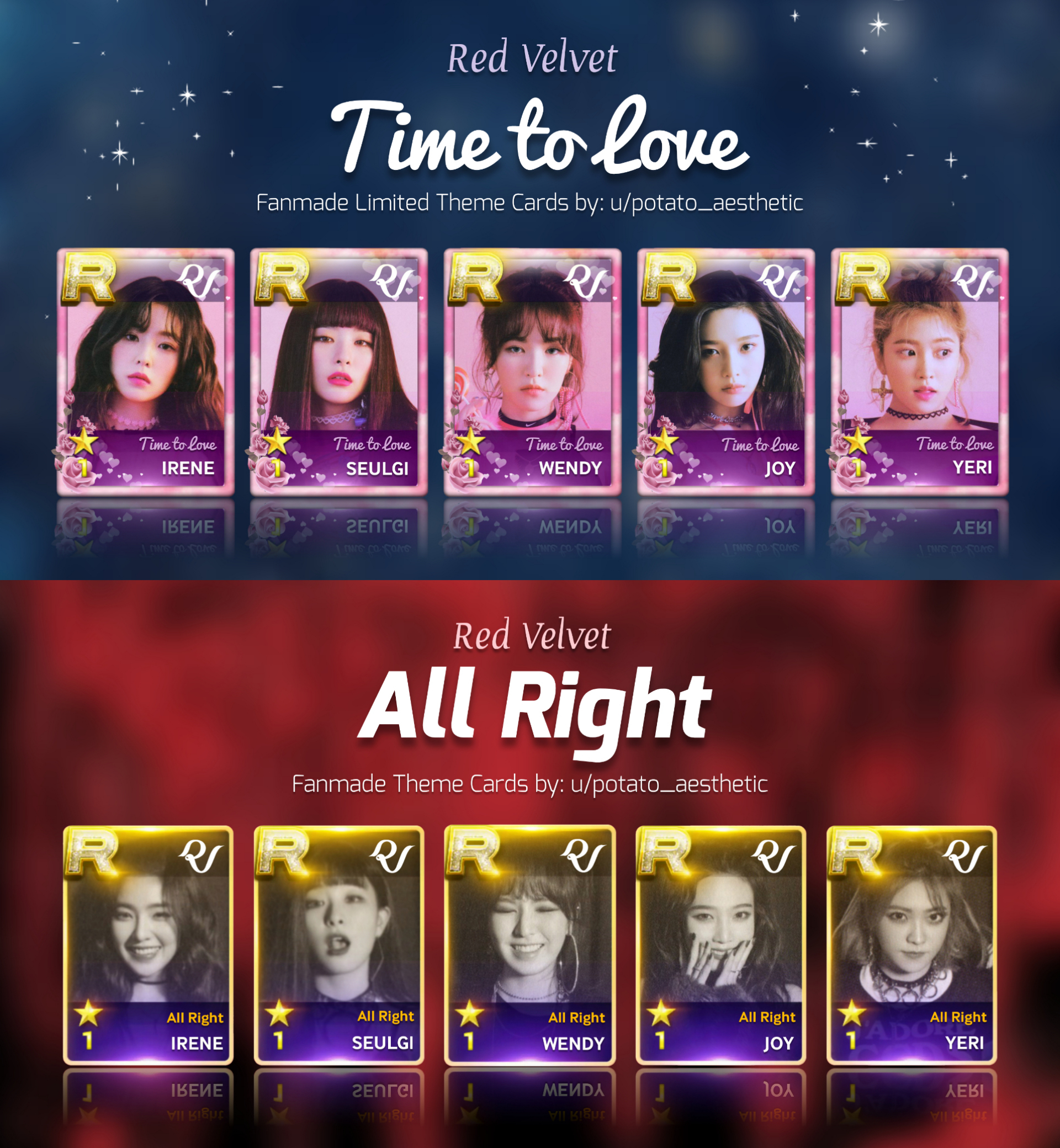 FANMADE] Red Velvet Theme Cards | 
