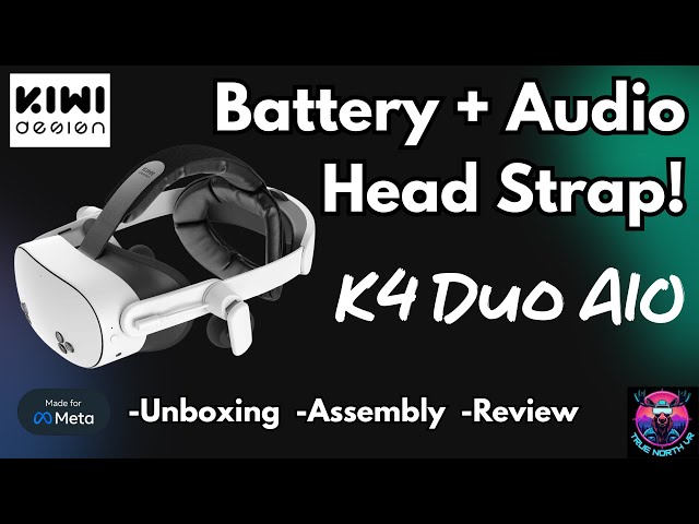 K4 Duo AIO Audio Head Strap w/ Battery - Kiwi Design - Meta Quest