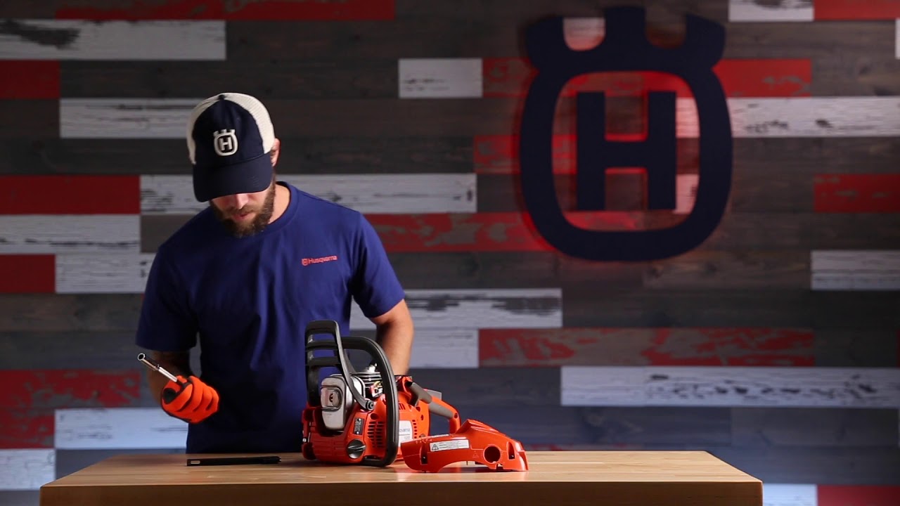 ハスクバーナ チェンソー 週一回のメンテナンス - YouTube