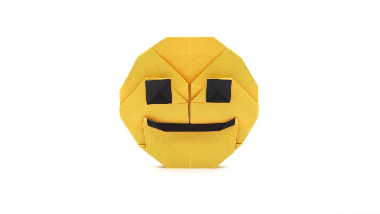 ORIGAMI WINK FACE EMOJI 😉 (Jo Nakashima) - YouTube